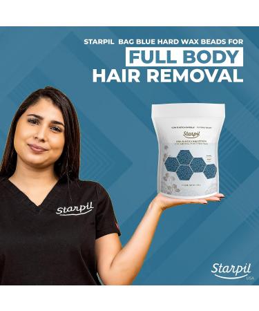 Starpil Blue Hard Wax Beads 1000g - Stripless Wax Beans Refill for Hair Removal - Professional Low Temperature Film Wax - 2.2lb Bag - Buy Online on SooperMarket.com