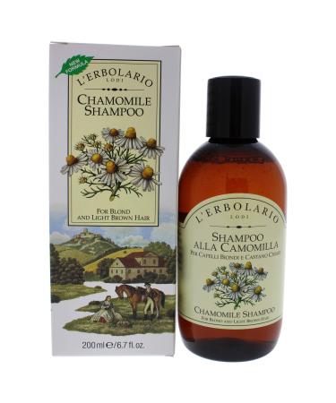L'Erbolario Chamomile Shampoo - Herbal Extracts Emphasize Golden Highlights And Radiance - Leaves Hair Soft Bouncy And Shiny - Delicate Natural Formula - No Silicones Or Parabens - 6.7 Oz