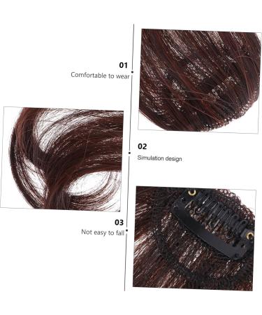 WOFASHPURET Piece Hair Toppers Extension Ponytail Wig Black Wigs Barrettes for Women Air Fringe Bangs Faux Hair Bun Wispy Bangs Wig Toupee for Women Hair Barrettes Scisors Clip Air Bangs Miss 18.00X6.50X0.50CM Brown - Buy Online on SooperMarket.com