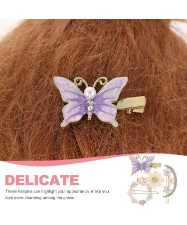 KALLORY Women's Acrylic Flower Hair Clips - 4pcs Rhinestone Bobby Pins for Girls & Women - Buy Online on SooperMarket.com