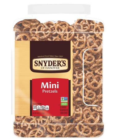 Snyder's of Hanover Mini Pretzels, 40 Oz Canister Brown 2.5 Pound (Pack of 1)