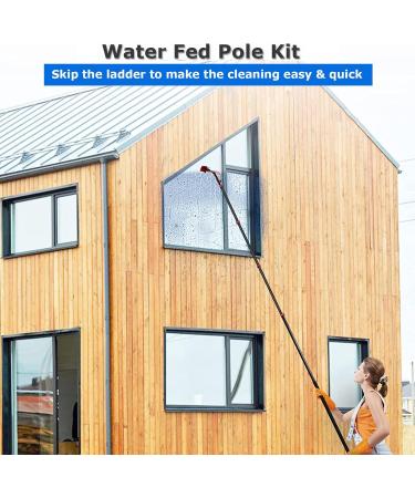 Window Clean Water Fed Pole Kit 55cm Brush Washing Equipment Telescopic Extension Pole Cleaning Kit for Window Cleaning Photovoltaic Panel Cleaning Trucks 35cm Brush Head 7M/24FT - Buy Online on SooperMarket.com