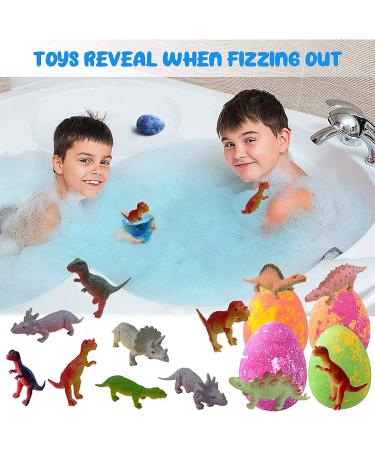 Dino Egg Bath Bombs for Kids - 16 Pack with Toys Inside Surprise | Vegan Essential Oil Spa Fizzies for Boys, Girls, Women | Skin Moisturizing Bubble Bath Bombs - Buy Online on SooperMarket.com