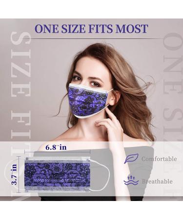 Individually Wrapped Cute Printed Disposable Face Masks for Adults - 50Pcs L-multicolor - Buy Online on SooperMarket.com