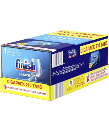 Finish Classic Dishwasher Tabs - Phosphate-Free 210-Count Savings Pack for Superior Dish Cleaning - Buy Online on SooperMarket.com