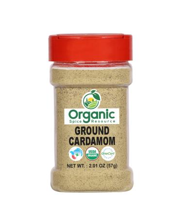 Organic Cardamom Ground/Powder | 2.01 oz - 57g | Lab Tested for Purity |, USDA Organics Approved | 100% Raw from India