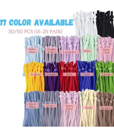 HomyBasic 150 Pcs Adjustable Elastic String for Masks 1/4 inch Mix-Rainbow - Soft Stretch Cord for Sewing Mask - Buy Online on SooperMarket.com