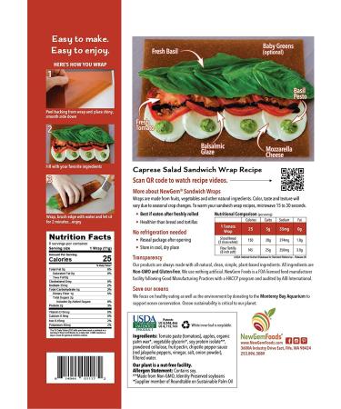 NewGem Sandwich Wrap - Tomato 6 Wraps - Buy Online on SooperMarket.com