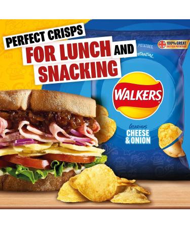 Walkers Cheese and Onion Vegetarian Multipack Crisps Ideal for Lunch and Snacking 12x25 g (Pack of 2) 25 g (Pack of 24) - Buy Online on SooperMarket.com