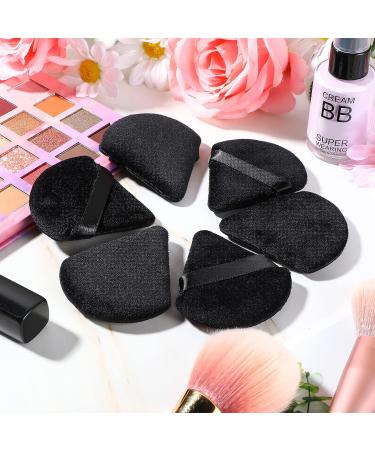 100pcs Black Triangle Powder Puffs - Soft Makeup Sponge for Loose Mineral Body Powder - Velour Cosmetic Foundation Tools - Buy Online on SooperMarket.com