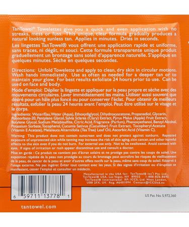 Tan Towel Total Body Tan Dark 0.25 fl. oz. - Instant Sun-Kissed Glow - Buy Online on SooperMarket.com