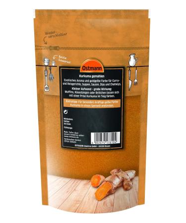 Ostmann Turmeric Ground 250g - Premium Fine Turmeric Powder for Indian Dishes Curries & Golden Milk - International Shipping Available - Buy Online on SooperMarket.com