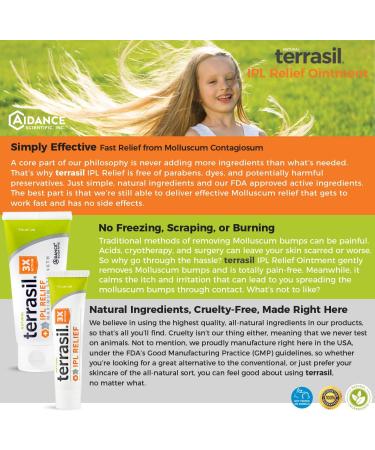 Terrasil IPL Relief Pain-Free Thuja Treatment for Kids - Natural 14gm Ointment for Molluscum Contagiosum Bumps & Itch - Buy Online on SooperMarket.com