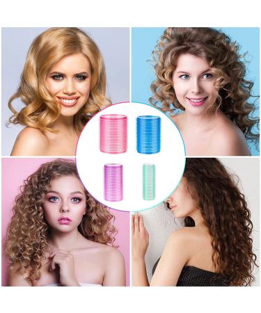 60 Pcs Hair Rollers Set with Duckbill Clips - 4 Sizes & Colors for DIY & Hair Salon Hairstyling - Buy Online on SooperMarket.com