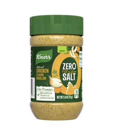Knorr Zero Salt Powder Bouillon For Sauces, Gravies And Soups, Natural Chicken Flavor Bouillon With No Artificial Flavors Or Preservatives 2.6oz