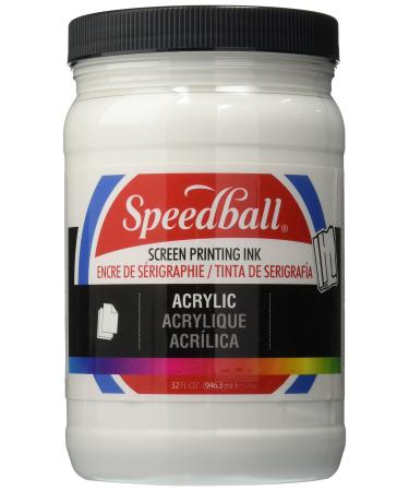 Speedball Acrylic Screen Printing Ink  32-Ounce  White