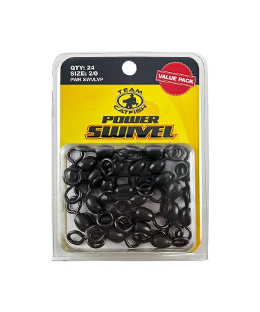 Team Catfish 2/0 Power Swivels (24 Pack) Heavy Duty 600 Pound Capacity