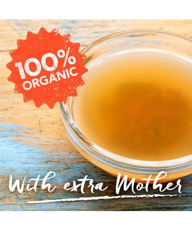 Pipkin 1000ml Raw Organic Apple Cider Vinegar with Mother Non-GMO 5% Acidity - Vegan & Vegetarian Friendly (Glass Bottle) - Buy Online on SooperMarket.com