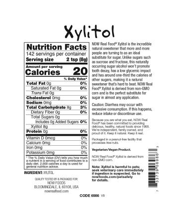 Xylitol Now Foods 2.5 lbs Powder - Natural Sugar Substitute - Buy Online on SooperMarket.com