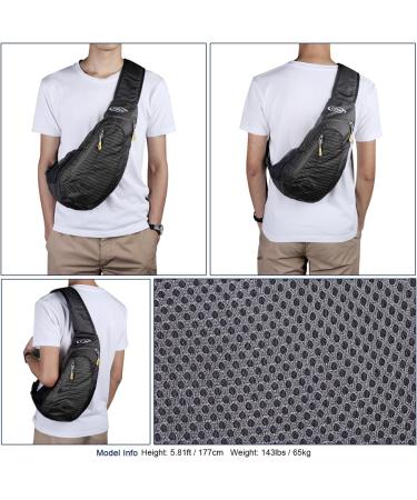 Buy G4Free Light Breast Pocket Sling Backpack - Perfect Travel & Cycling Bag | Black Triangle Shoulder Pack - Buy Online on SooperMarket.com