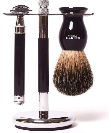 Premium 100% Badger Shaving Brush with Travel Case | Benny's of London - Ideal for International Shipping - Buy Online on SooperMarket.com