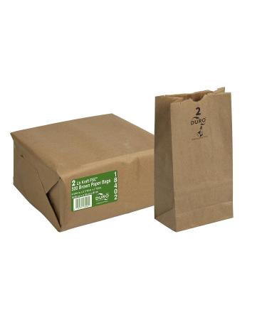 Duro ID# 18402 2# SOS Bag 30# 100% Recycled Natural Kraft 500pk 4-5/16 x 2-7/16 x 7-7/8 - Buy Online on SooperMarket.com