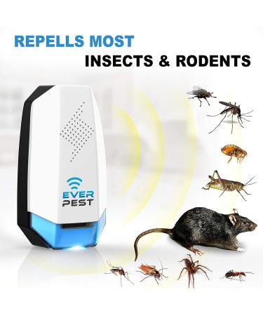 2 Pack Ultrasonic Pest Repeller Plug - Electronic Insect Control Defender for Roach, Bed Bug, Mouse, Rodent, Mosquito - Indoor Repellent for Cockroach, Ants, Mice, Fly, Rat, Bedbug, Spider, Squirrel - Color91 - Buy Online on SooperMarket.com