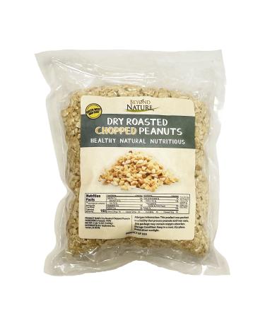 Beyond Nature Dry Roasted Chopped Peanuts, Granulated, Vacuum Sealed, Non GMO, No Oil & No Salt, Low Carb, Gluten Free, Keto Friendly & Vegan Snack, 1 LB (16 oz)