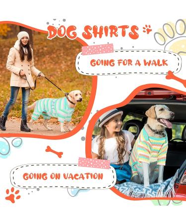 6-Piece Classic Striped Dog Pajama Set | Stretchable & Colorful | Soft Cotton Knitted Jumpsuit for Small Dogs & Cats | Warm & Lightweight Pet Clothes (Medium) - Buy Online on SooperMarket.com