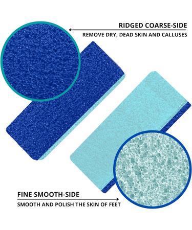 Love Natural Pumice Stone for Feet - 2-in-1 Exfoliating Scrubber for Dead Skin & Callus Removal - Professional Foot Care Rock (Blue - Buy Online on SooperMarket.com