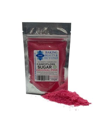 Baking Beauty & Beyond Premium Floss Sugar for Cotton Candy - Cotton Candy Flossing Sugar with Natural Ingredients Perfect for Every Occasion Bulk Floss Sugar 100g - Original Pink Flavour