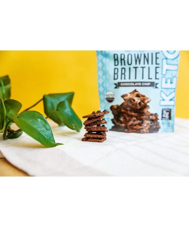 Keto Chocolate Chip Brownie Brittle - Low Carb Healthy Snack - 2.25oz (Pack of 3) - Buy Online on SooperMarket.com
