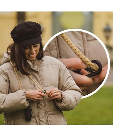 Hands-Free Dog Leash - 2m Adjustable Belly Belt | 3-in-1 Running & Training Leash for Large & Small Dogs - Beige - Buy Online on SooperMarket.com