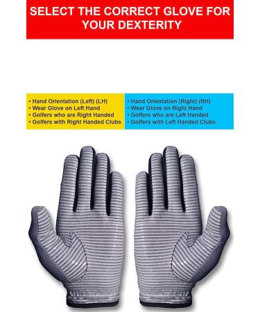 CaddyDaddy Claw Pro Men's Golf Glove - Breathable & Long Lasting - Grey, Size Large, Left Hand - Buy Online on SooperMarket.com
