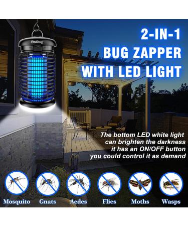 Endbug Bug Zapper Outdoor with LED Light 4200V Mosquito Zapper Outdoor IPX5 Waterproof Electric Bug Zapper 2-in-1 Fly Zapper Fly Trap Indoor Outdoor for Patio Garden Backyard Home Plug in - Buy Online on SooperMarket.com