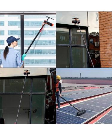 Window Cleaning Brush Equipment Water Fed Telescopic Brush/Brush and Squeegee/Extendable Water Fed Pole Set Scrubbing Brush 55cm Brush Head 8M/27FT - Buy Online on SooperMarket.com
