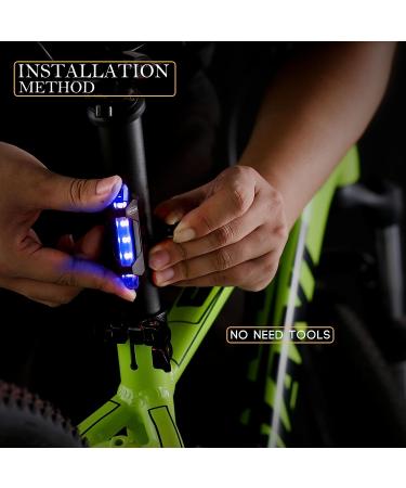 Outair USB Rechargeable Bike Light Set - Front and Rear Bicycle Lights with 5 LEDs, 4 Modes, Cycling Safety Warning Lamp - White, Red, Blue - Buy Online on SooperMarket.com