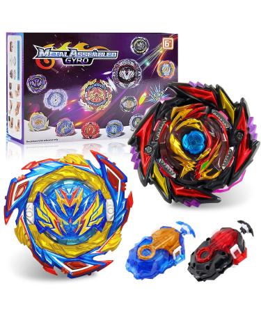2 in 1 Bey Burst Turbo Starter Set 4D Metall Fusion martial cords children toys gift for Christmas birthday roundabout for child adolescents and adults 187-170-2