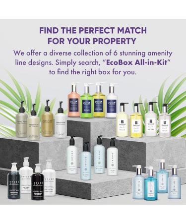 Infuse 10 Piece Ecobox All-In-Kit | Lavender Mint Soap Shampoo Conditioner Body Wash & Lotion - Bulk Hotel Toiletries | Luxury Personal Care Products - Buy Online on SooperMarket.com