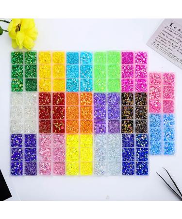 Briskbloom 3000PCS Orange AB Resin Flatback Rhinestones - 2mm-6mm - for Tumblers, Mugs, Bottles, Craft Decoration - Loose Bling Gem Stones - Buy Online on SooperMarket.com