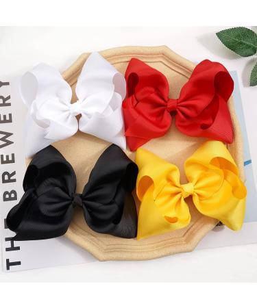 Cellot Boutique 12 Pcs Big Hair Bows Clips for Teens Girls - 8 Grosgrain Ribbon, Durable Metal Clips - Perfect for Girls, Toddlers, Teenagers - Buy Online on SooperMarket.com