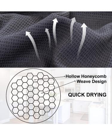 PY HOME & SPORTS 100% Cotton Waffle Weave Dish Towels Set - 8 Pieces, Super Absorbent Kitchen Hand Towels for Drying and Cleaning - 17 x 25 Inches - Beige, Khaki, Light Grey, Dark Grey - Buy Online on SooperMarket.com