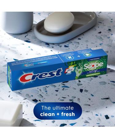 Crest Complete Whitening Toothpaste Plus Scope Outlast Long Lasting Mint Flavor 360 mL (Pack of 3) Toothpaste Scope Outlast (Pack of 3) - Buy Online on SooperMarket.com