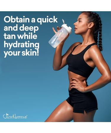 Sun-Kissed Glow with Just Nutritive 8 Oz Tanning Indoor Oil - Natural Body Serum for Moisturized Skin - Buy Online on SooperMarket.com