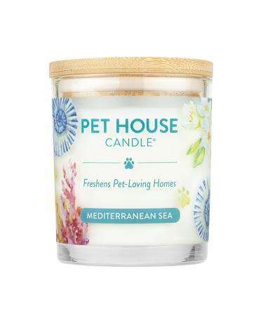 One for all Pet House Candle fragrance candle Mediterranean 100% vegetable wax candle odor removers for home non -toxic and environmentally friendly air -frilly candles