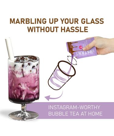 O's Bubble Instant Boba Kit | Marbling Boba Tea Kit with Tapioca Pearl & Syrup | Vegan & Gluten-Free | Taro Flavor (Pack of 4) - Buy Online on SooperMarket.com