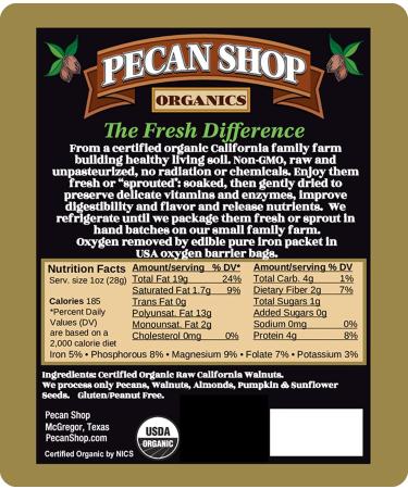 Organic Sprouted High Halves Count California Walnuts - Unsalted 2 Pound Pack - Buy Online on SooperMarket.com