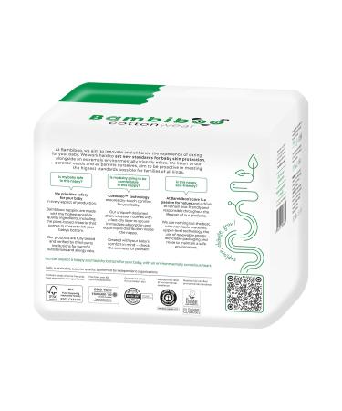Bambibo Baby Diapers Size 1 (2-4kg) - Organic Cotton Disposable Diapers with Umbilical Neckline 84 Pieces - International Shipping Available - Buy Online on SooperMarket.com