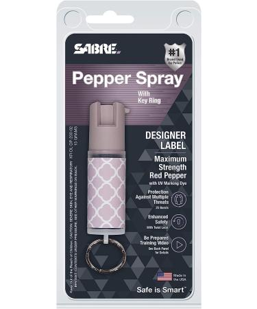 SABRE Pepper Spray Keychain: 25 Bursts, 10-Foot Range, UV Dye, Twist Lock Safety - Purple - Buy Online on SooperMarket.com