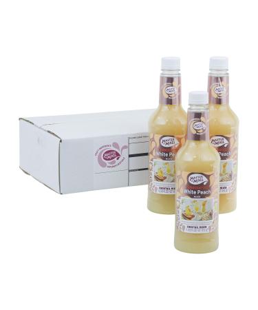 Master of Mixes White Peach Daiquiri / Margarita Drink Mix, Ready To Use, 1 Liter Bottle (33.8 Fl Oz) (Pack of 3) 33.8 Fl Oz (Pack of 3)